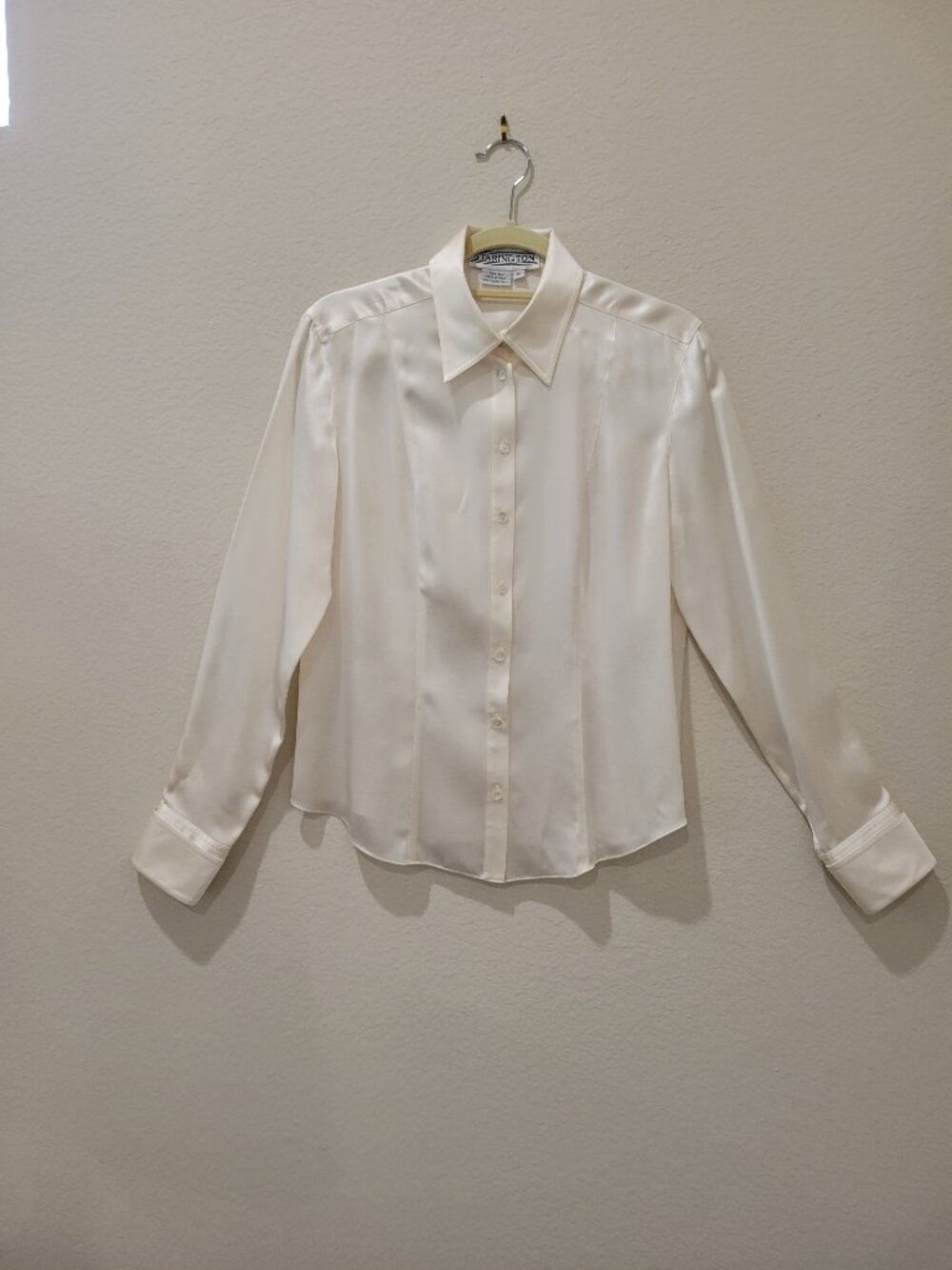 Starington Silk Cream Blouse, Size 6